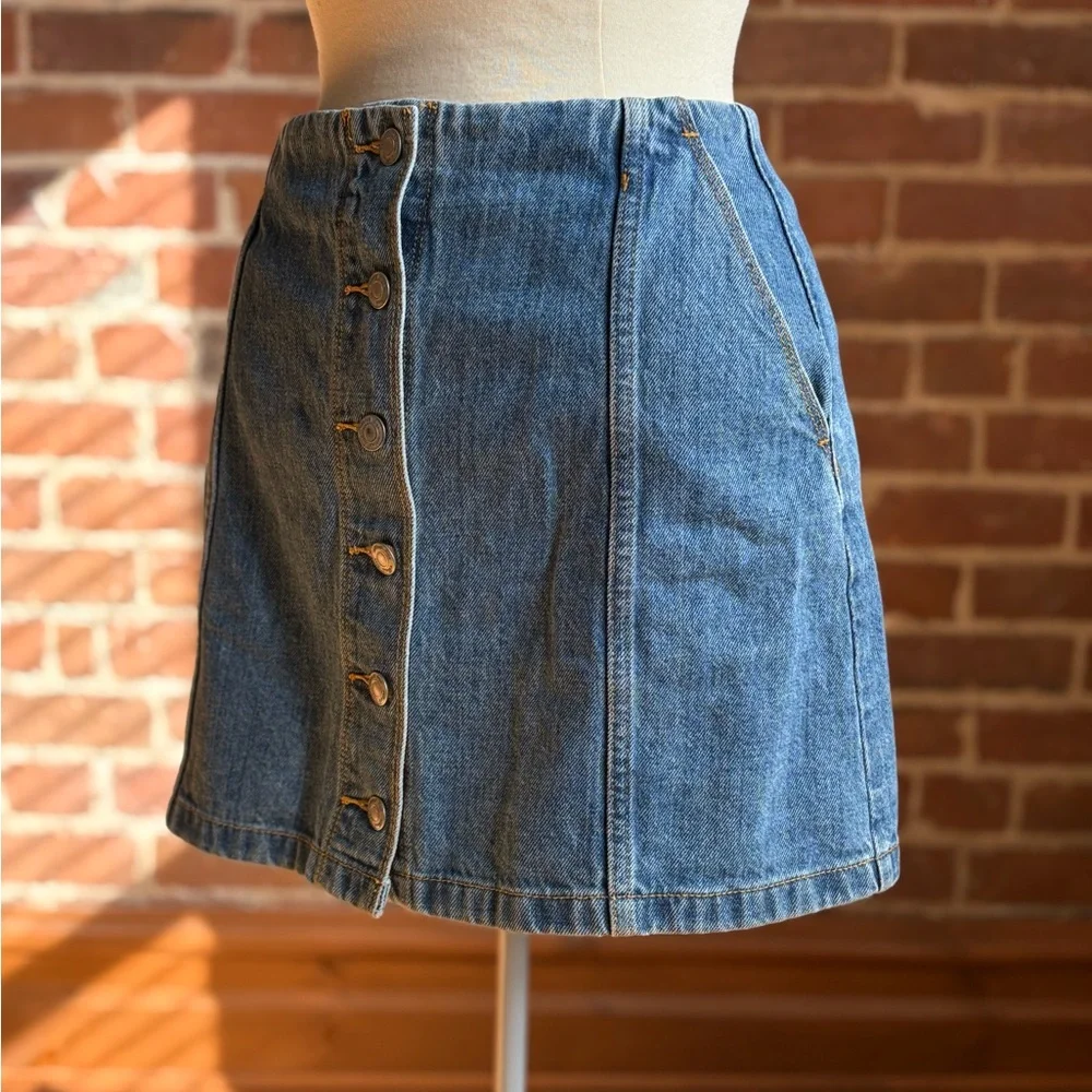 Talula Blue Mini Skirt - Picture 2 of 3